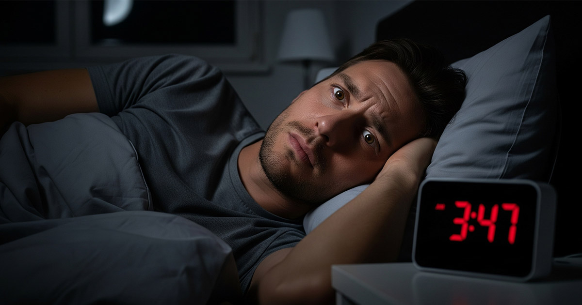 Man in bed with bugs