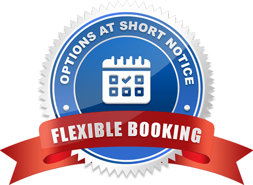 Flexible booking options at short notice