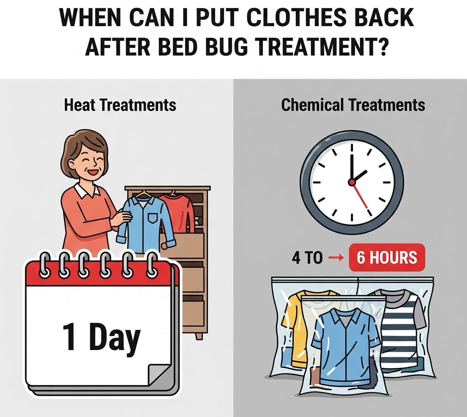 Put Clothes Back After Bed Bug Treatment