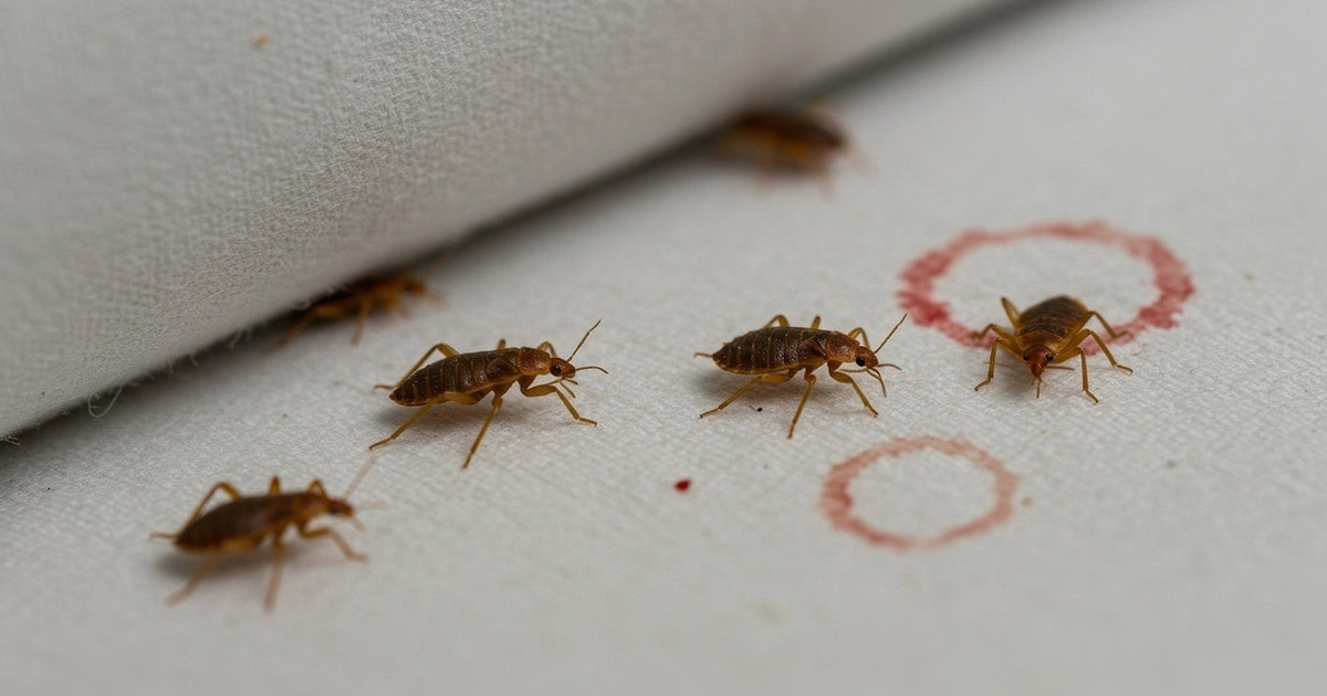 Bed Bugs Blood Stains on Sheets and Mattresses